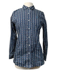 Ariat Button-Up Shirt in Navy w/ Bits