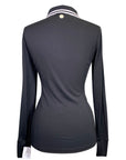 Asmar Equestrian 'Flora' Longsleeve Polo in Black