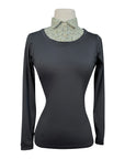 CALLIDAE The Practice Shirt in Black/Sage Sunflowers