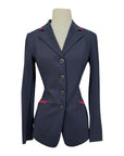 RJ Classics 'Victory' Orange Label Show Coat in Navy/Red Piping