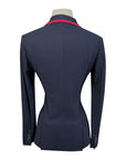 RJ Classics 'Victory' Orange Label Show Coat in Navy/Red Piping