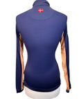 Kastel Signature Long Sleeve Shirt in Navy/Orange