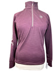 Ariat Tek Team 1/4 Zip Pullover in Heather Plum - Women's Large