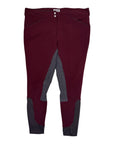 Dover Saddlery 'Wellesley' Full Seat Breech in Maroon/Grey