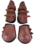 Majyk Equipe Leather Jump Boots Set of 4 in Brown - Pony M/L