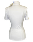 Back of Equisite 'Elaine' Show Shirt in White