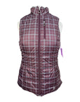 Ariat Reversible Puffer Vest  in Purple Plaid/Grey