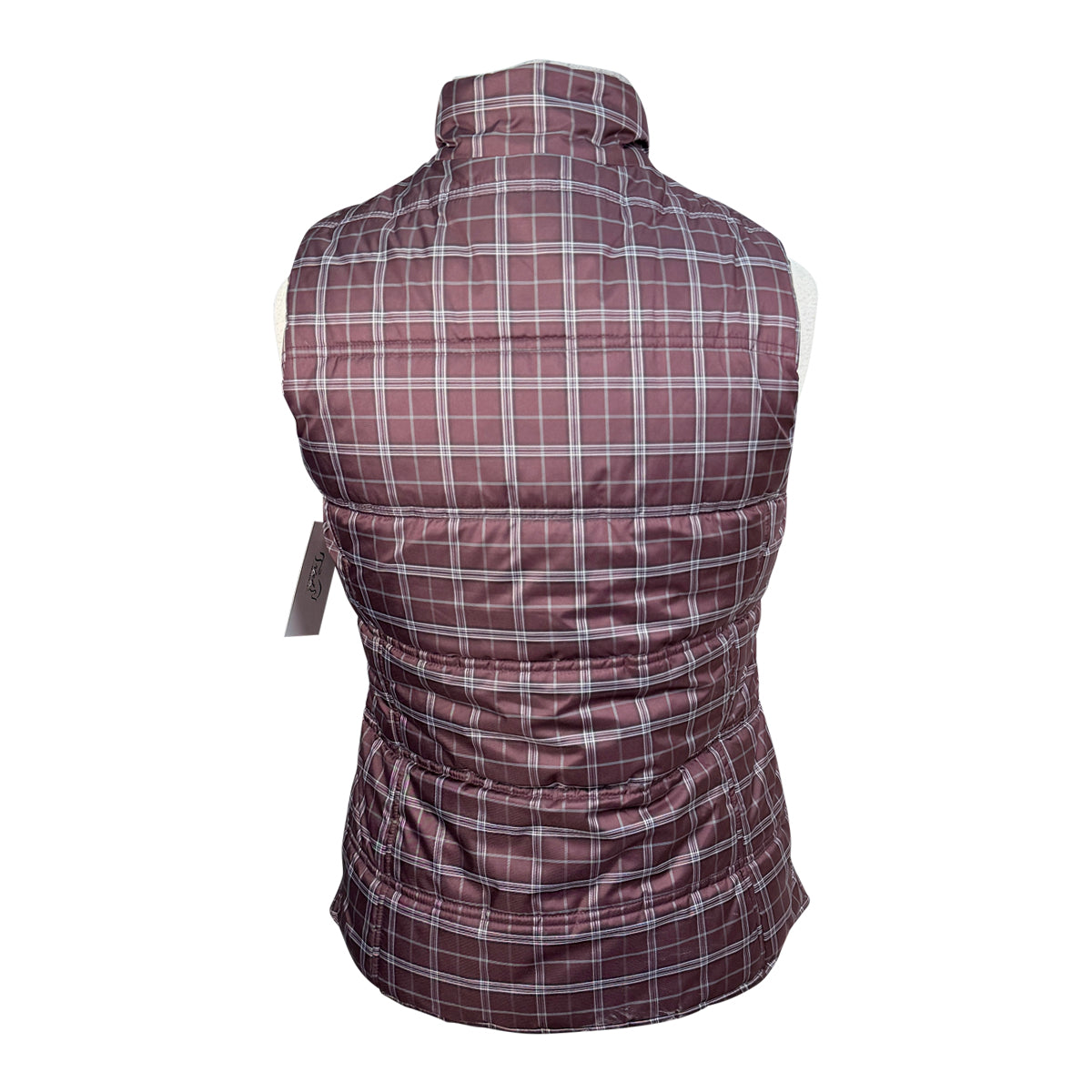 Ariat Reversible Puffer Vest  in Purple Plaid/Grey