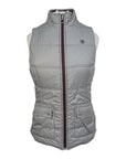 Ariat Reversible Puffer Vest  in Purple Plaid/Grey