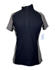 Kerrits Short Sleeve Top in Black/Tan