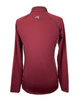 Riding Sport 'SolarShade' Sun Shirt in Burgundy/Grey