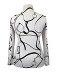 Arista Equestrian 1/4 Zip Shirt in White/Leather Tack