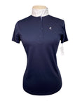 Horze 'Blaire' Short Sleeve Functional Show Shirt in Navy