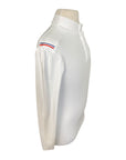 Penelope Bruges Long Sleeve Polo in White