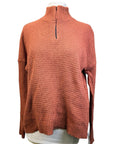 Hannah Child's 'Sassy' Boyfriend 1/4 Zip Sweater in Russet - Women's XS