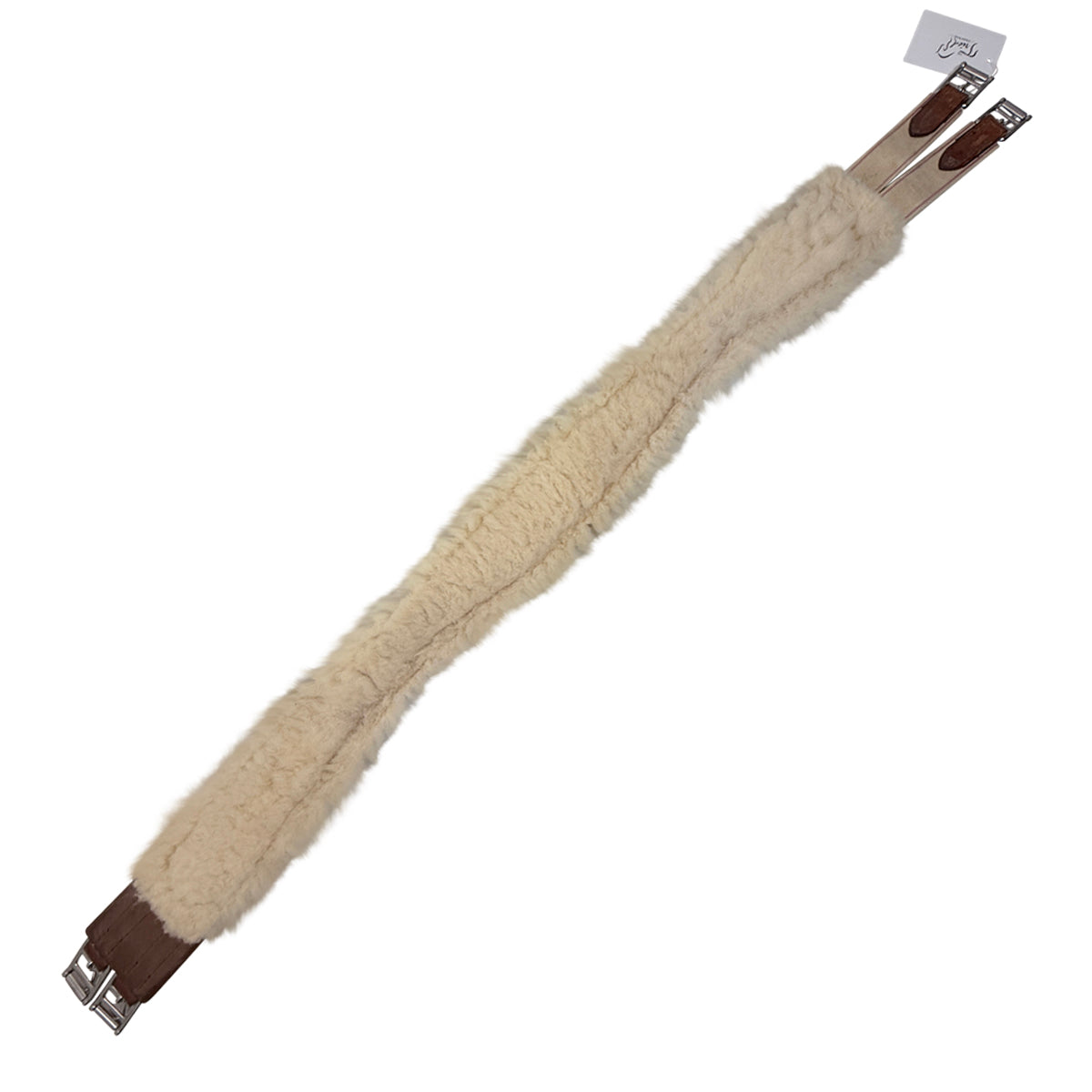 Edgewood Sheepskin Single End Elastic Girth in Chestnut