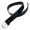 Tailored Sportsman Quilted Leather Belt in Black - Women's Large