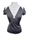 CRINIĒRE 'Margot' Short Sleeve Show Shirt in Grey