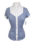 For Horses 'Gloria' Technical Show Shirt in Blue/White Horses