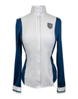 Asmar Equestrian Pleated Show Shirt in Ocean