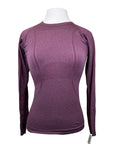 Barn Babe Long Sleeve Seamless Schooling Top in Burgundy