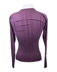Barn Babe Long Sleeve Seamless Schooling Top in Burgundy