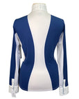 Kerrits Affinity Long Sleeve Show Shirt in Navy/White - Women's XL