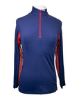 EIS 1/4 Zip Base Layer in Navy/Flags