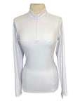 TKEQ 'Quinn' Zip Competition Shirt in White - Women's Large