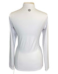 TKEQ 'Quinn' Zip Competition Shirt in White - Women's Large