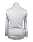Essex Classics Talent Yarn Long Sleeve Show Shirt in White/Hippos