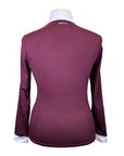 Equisite 'Pailine' Show Shirt in Burgundy
