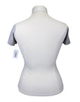 Cavalleria Toscana Perforated Jersey SS Polo in Grey/White
