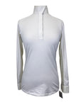 Essex Classics Talent Yarn Long Sleeve Show Shirt in White/Flowering Ivy