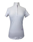 Essex Classics S/S Talent Yarn Show Shirt in White/Knights Horse