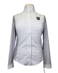 Asmar Equestrian Mesh Long Sleeve Show Shirt in Grey/White