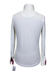 Essex Classic Talent Yarn Show Shirt in White/Pink Bits