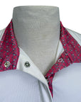 Essex Classic Talent Yarn Show Shirt in White/Pink Bits