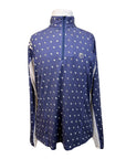 Kathryn Lily Long Sleeve Sunshirt in Navy Horse Heads
