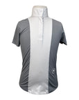 Essex Classics "Luna" Performance Short Sleeve Show Shirt in Grey/Snow-cones
