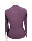 Horse Pilot 'Aerotech' Long Sleeve Competition Shirt in Purple Polka Dot