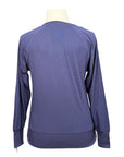 Hannah Childs 'Asher' Bamboo V Neck Sweatshirt in Navy