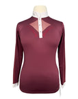 Fair Play 'Catherine' Competition Shirt in Burgundy