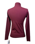 Riviera Mock Neck Training Shirt in Burgundy - Approx. Women's XS