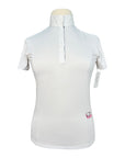 Essex Classics Talent Yarn 'Peeps Foundation' Show Shirt in White/Purple Ponies