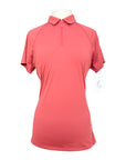 Dover Saddlery Short Sleeve 1/4 Polo Zip in Mulberry - Women's Medium