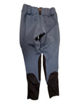 Kerrits Kids Fleece Knee Patch Tights in Navy Plaid