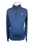 Ariat TEK Heat Series Long Sleeve Shirt in Navy/Polka Dot - Children's Large