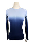 TKEQ 'The Kennedy' Seamless Long Sleeve Shirt in Ink Ombre