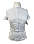 Equiline 'Charlotte' Short Sleeve Show Shirt in Blue Stripes